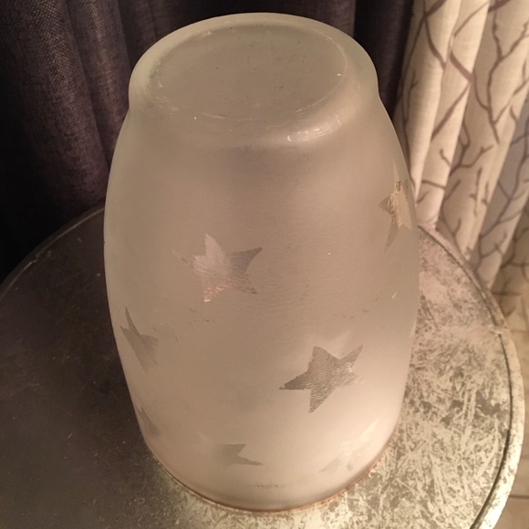 Frosted Star Repurposed Glass Vase w/Gold Trim - Picture 4 of 4